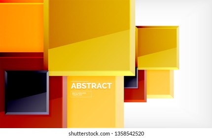 Geometric abstract background, modern square design. Vector
