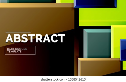 Fondo geométrico abstracto, diseño cuadrado moderno. Vector
