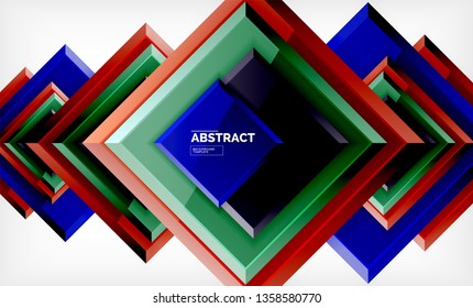 Fondo geométrico abstracto, diseño cuadrado moderno. Vector
