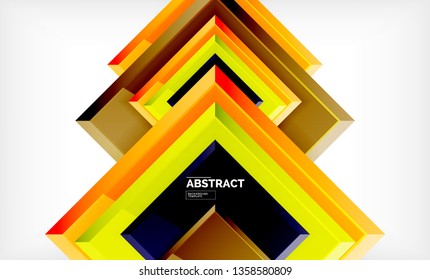 Geometric abstract background, modern square design. Vector