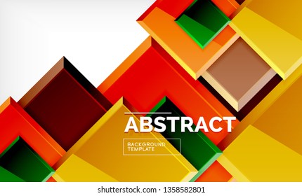 Fondo geométrico abstracto, diseño cuadrado moderno. Vector