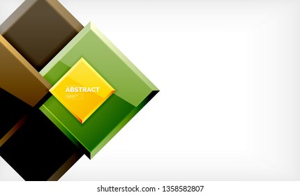 Fondo geométrico abstracto, diseño cuadrado moderno. Vector