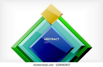 Geometric abstract background, modern square design. Vector