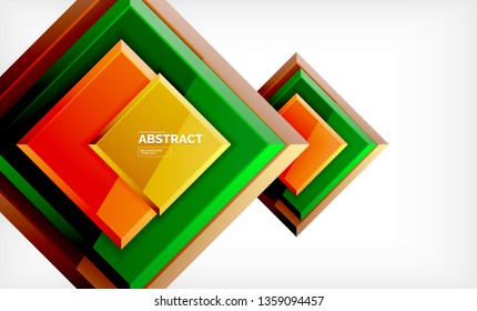 Geometric abstract background, modern square design. Vector