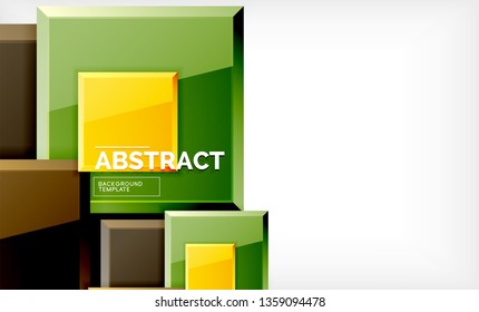 Geometric abstract background, modern square design. Vector