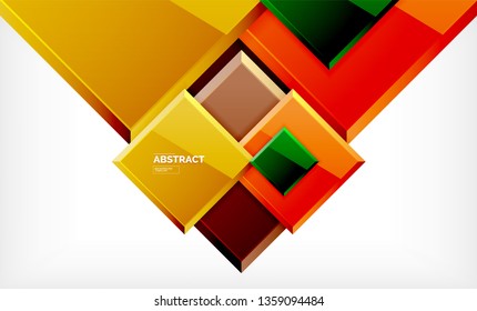 Geometric abstract background, modern square design. Vector