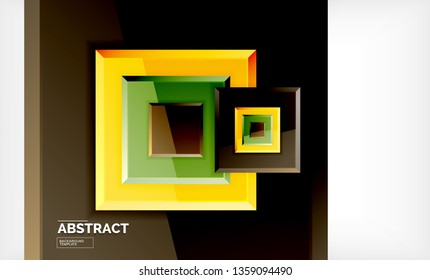 Fondo geométrico abstracto, diseño cuadrado moderno. Vector