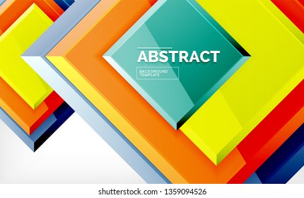 Fondo geométrico abstracto, diseño cuadrado moderno. Vector