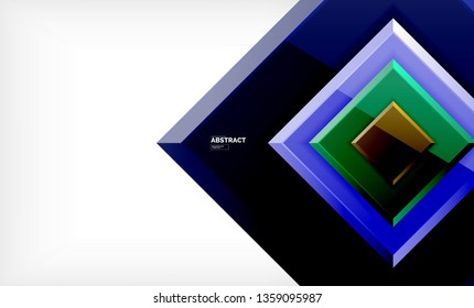 Geometric abstract background, modern square design. Vector