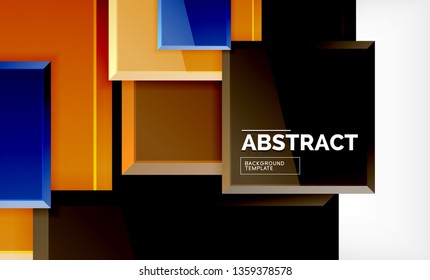 Geometric abstract background, modern square design. Vector