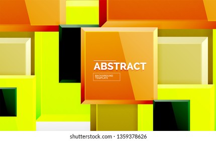 Geometric abstract background, modern square design. Vector
