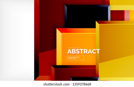 Geometric abstract background, modern square design. Vector