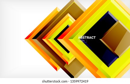 Fondo geométrico abstracto, diseño cuadrado moderno. Vector