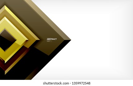 Geometric abstract background, modern square design. Vector