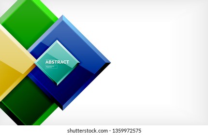 Geometric abstract background, modern square design. Vector