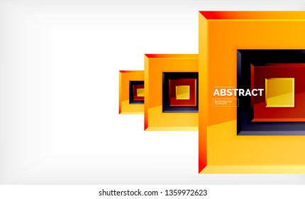 Geometric abstract background, modern square design. Vector