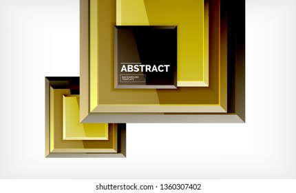 Geometric abstract background, modern square design. Vector