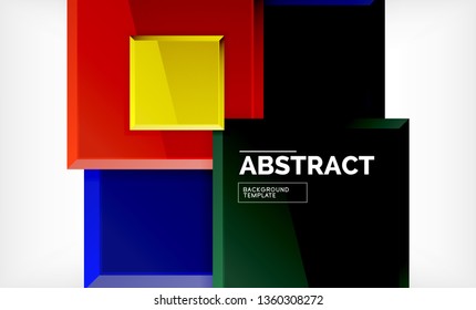 Geometric abstract background, modern square design. Vector