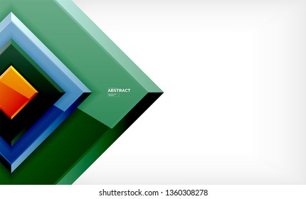 Geometric abstract background, modern square design. Vector