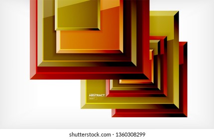 Geometric abstract background, modern square design. Vector