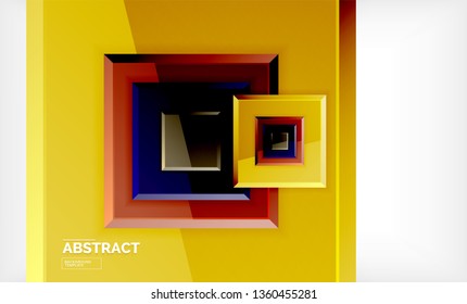 Fondo geométrico abstracto, diseño cuadrado moderno. Vector