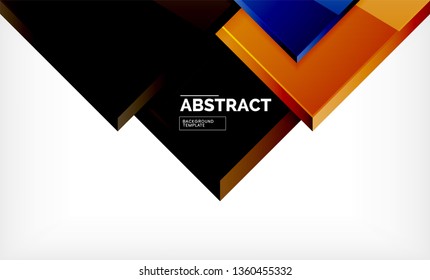 Geometric abstract background, modern square design. Vector