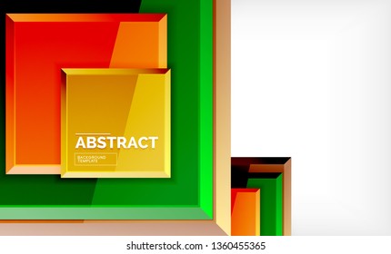Fondo geométrico abstracto, diseño cuadrado moderno. Vector