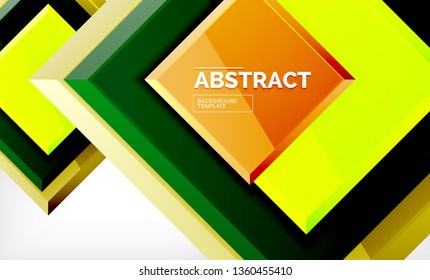 Fondo geométrico abstracto, diseño cuadrado moderno. Vector