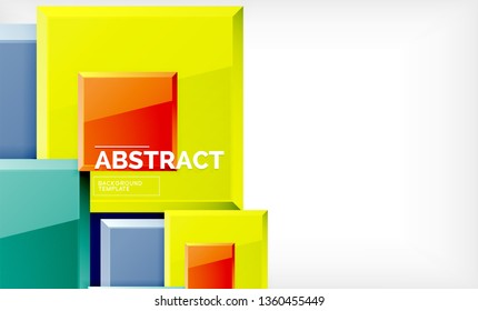 Geometric abstract background, modern square design. Vector