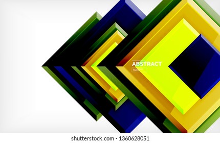 Geometric abstract background, modern square design. Vector