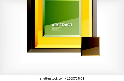 Geometric abstract background, modern square design. Vector