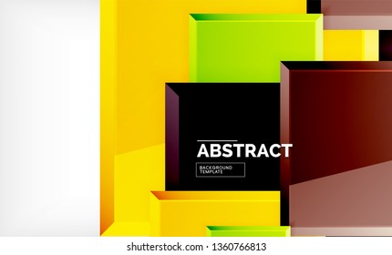 Geometric abstract background, modern square design. Vector