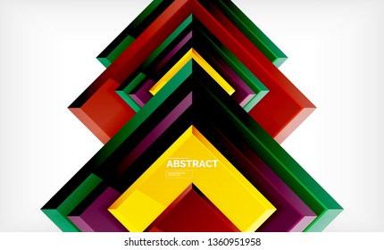 Fondo geométrico abstracto, diseño cuadrado moderno. Vector