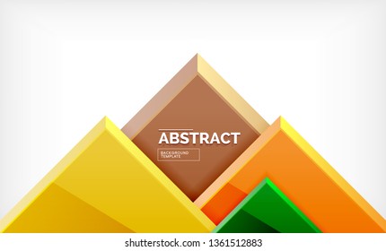 Geometric abstract background, modern square design. Vector
