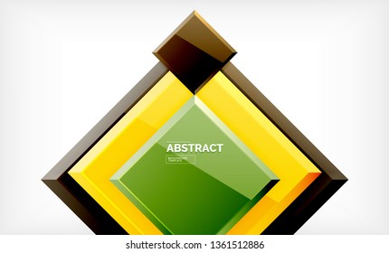 Geometric abstract background, modern square design. Vector