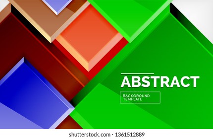 Geometric abstract background, modern square design. Vector