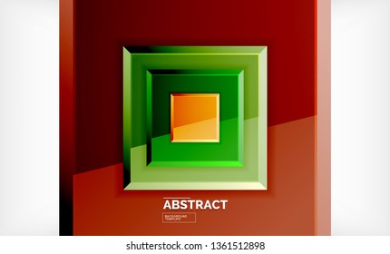 Geometric abstract background, modern square design. Vector