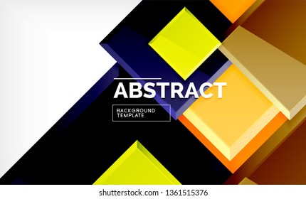 Fondo geométrico abstracto, diseño cuadrado moderno. Vector