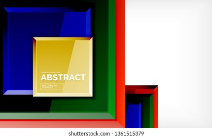 Geometric abstract background, modern square design. Vector