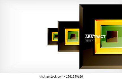 Geometric abstract background, modern square design. Vector