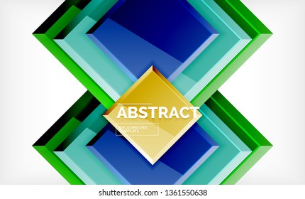 Fondo geométrico abstracto, diseño cuadrado moderno. Vector