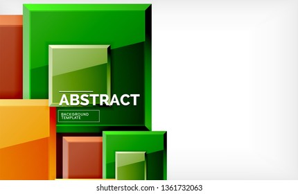 Fondo geométrico abstracto, diseño cuadrado moderno. Vector