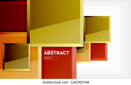 Geometric abstract background, modern square design. Vector