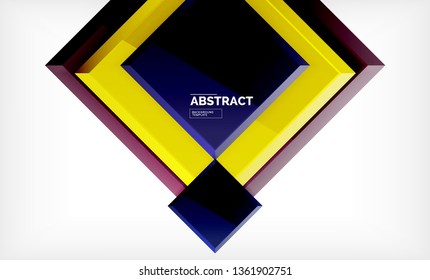 Geometric abstract background, modern square design. Vector