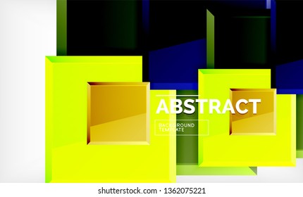 Geometric abstract background, modern square design. Vector