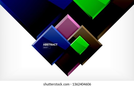 Fondo geométrico abstracto, diseño cuadrado moderno. Vector