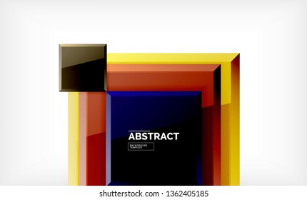 Geometric abstract background, modern square design. Vector