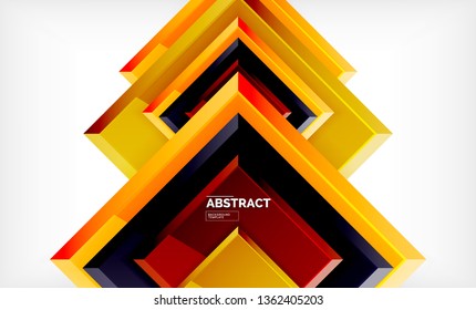 Geometric abstract background, modern square design. Vector