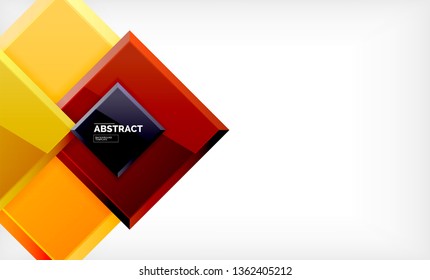 Geometric abstract background, modern square design. Vector