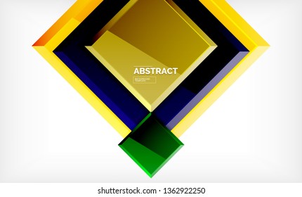 Geometric abstract background, modern square design. Vector